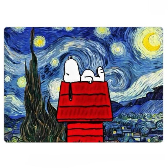 Snoopy Starry Night Art Magnet - Picture 3 of 4